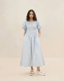 Best Quinn Blue Floral Cinched Dress Dresses