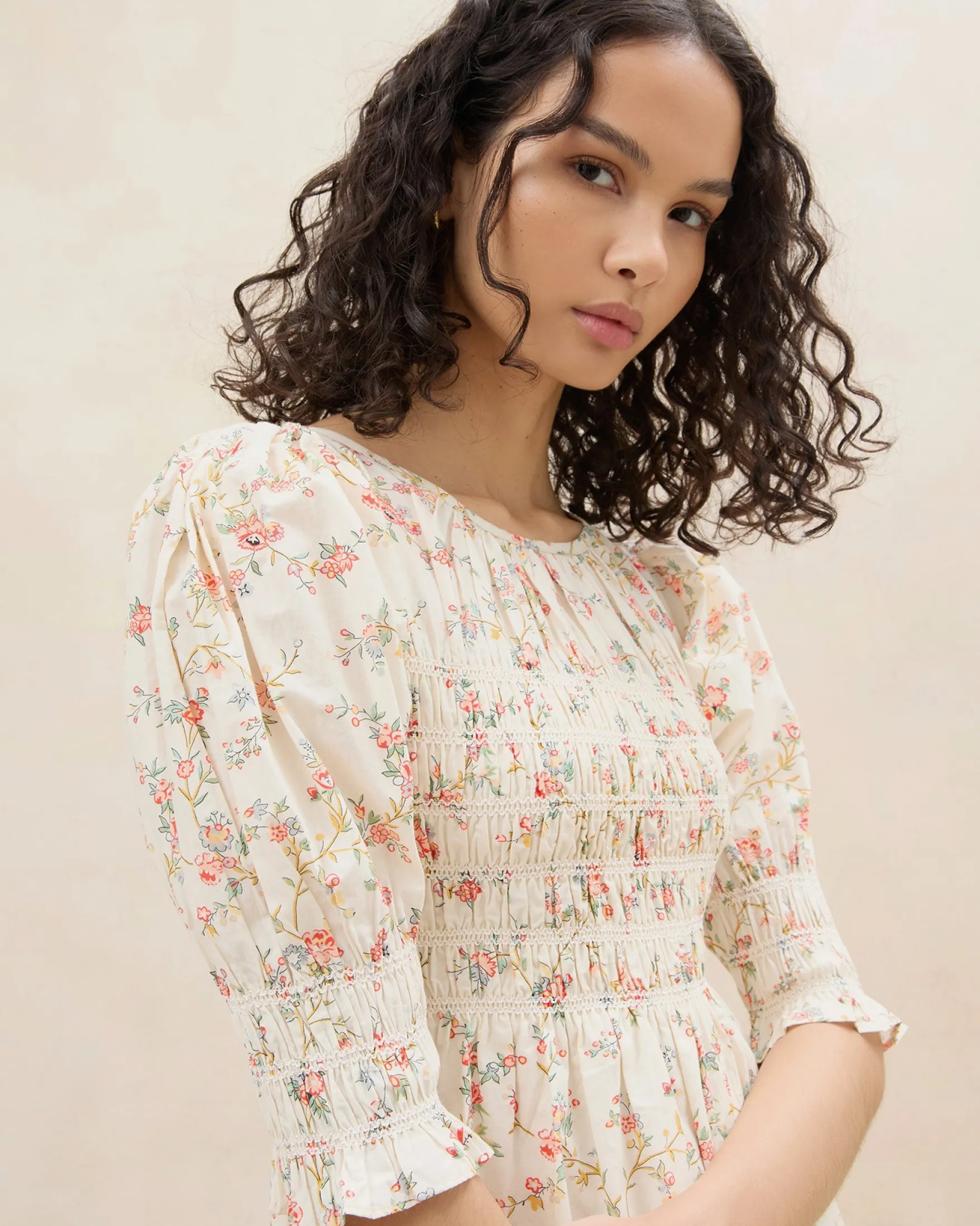 Clearance Quinn Pink Floral Cinched Dress Casual Staples|Event Essentials