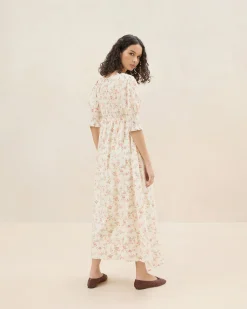 Clearance Quinn Pink Floral Cinched Dress Casual Staples|Event Essentials