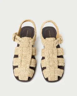 Best Sawyer Natural Crochet Caged Sandal Casual Staples|Vacation Shop