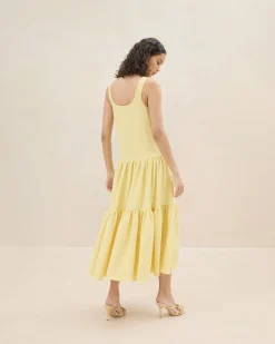 Online Soren Yellow Tiered Sleeveless Dress FOR THE GUESTS|FOR THE BRIDE