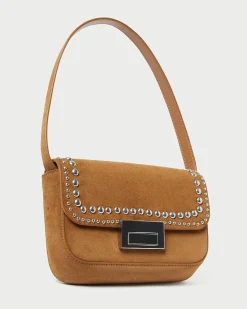 Sale Stefania Cacao Studded Baguette Bag Casual Staples|Vacation Shop