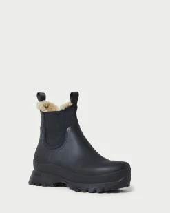 Outlet Tara Black Shearling-Lined Boot Boots