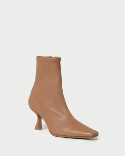 Thandy Black Curved Heel Bootie Boots