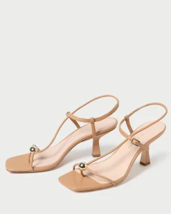 Outlet Triana Dune Leather Mid-Heel Sandal FOR THE GUESTS|Heeled Sandals