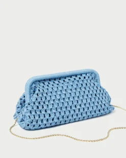 Hot Trudie Blue Crochet Frame Clutch FOR THE GUESTS|FOR THE BRIDE