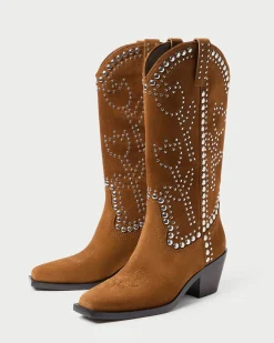 Sale Wilder Cacao Studded Suede Boot Casual Staples|Jessie Loves